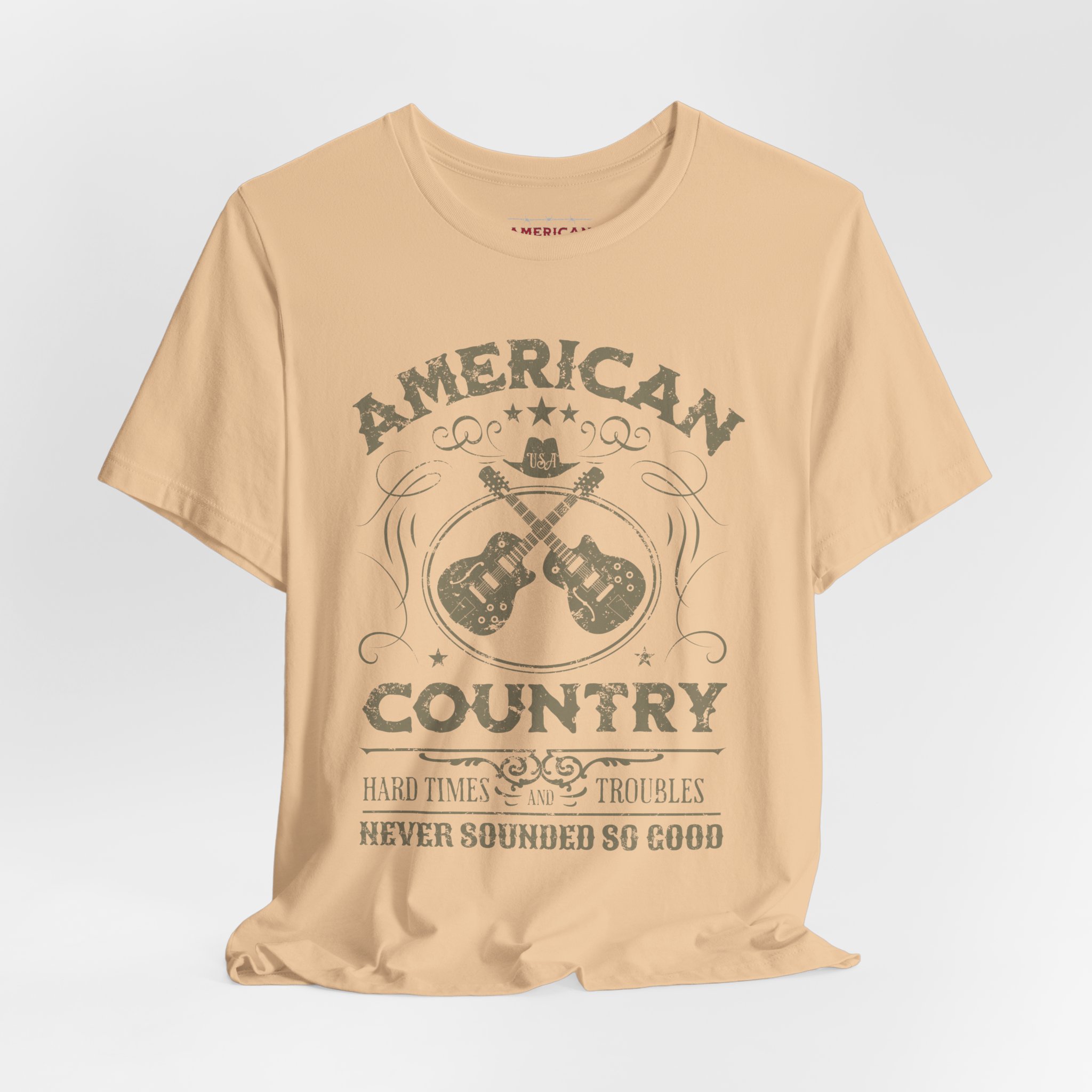 American Country “Hard Times and Troubles” Men’s T-shirt - Image 8