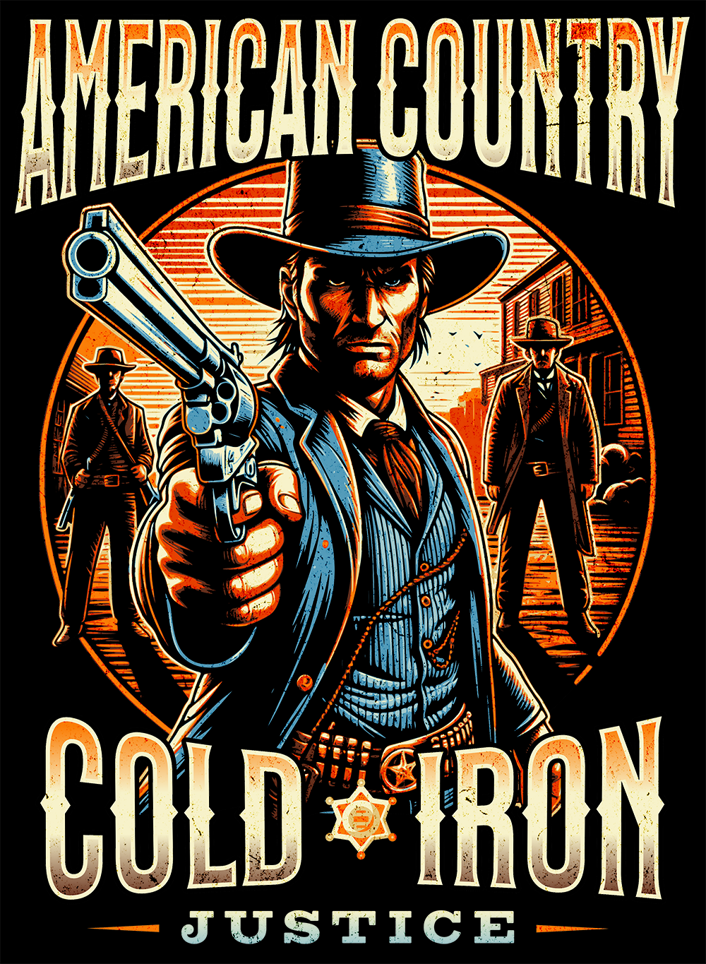 American Country "Cold Iron" Men's T-shirt - Image 2