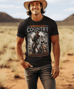 American Country “Wanted: Dead or Alive!” Men’s T-shirt