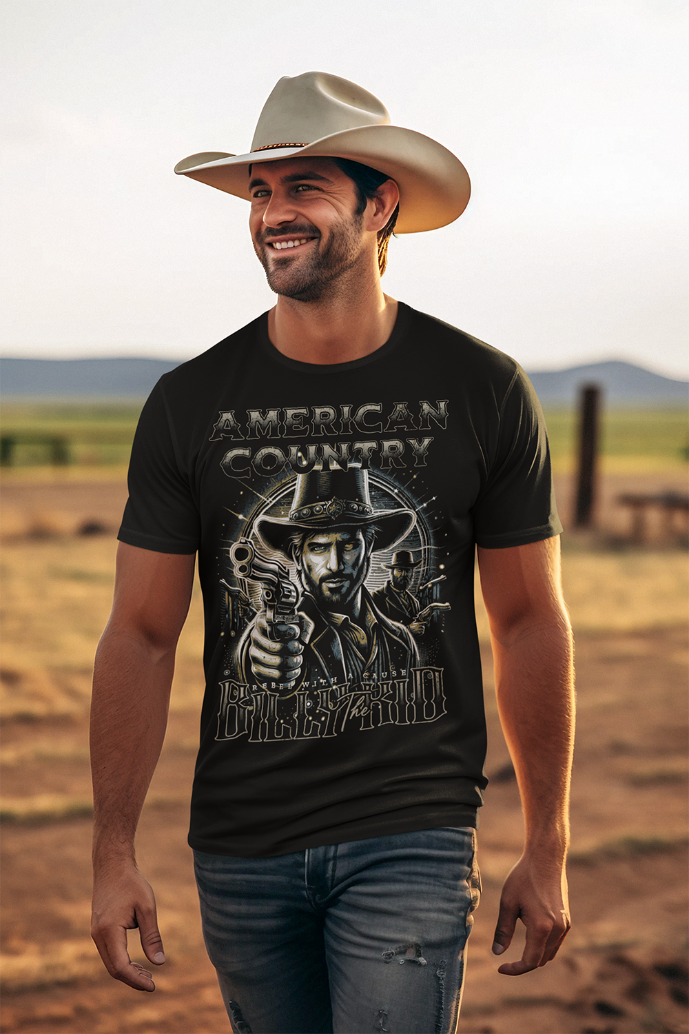 American Country “Rebel With A Cause” Men’s T-shirt