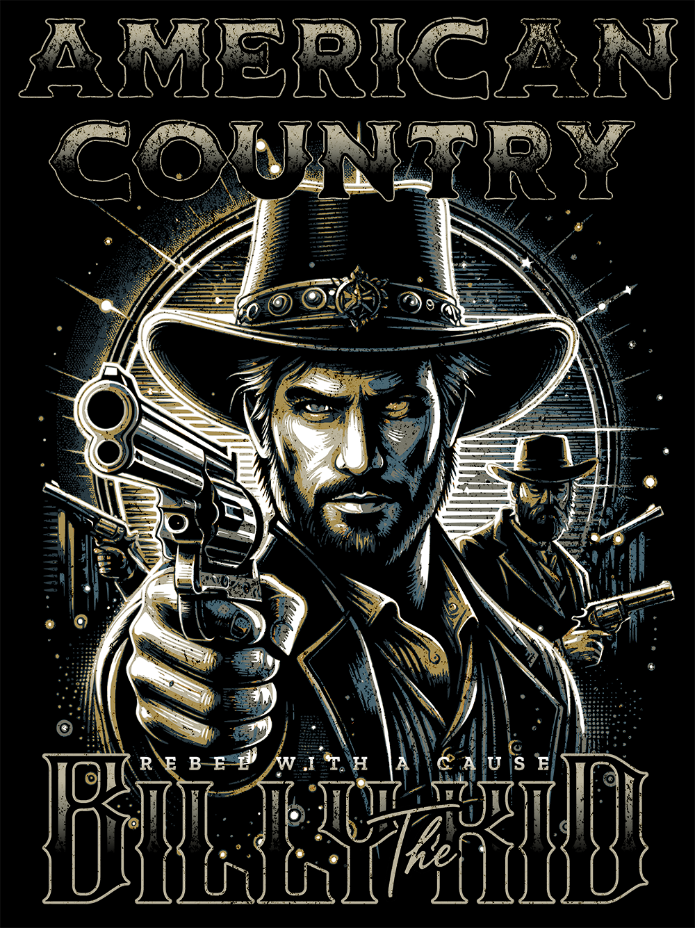 American Country “Rebel With A Cause” Men’s T-shirt - Image 2