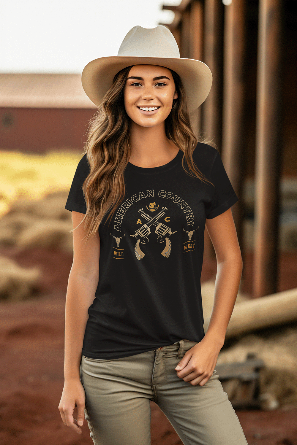 American Country Women's "Dual Pistols" Women's Tee