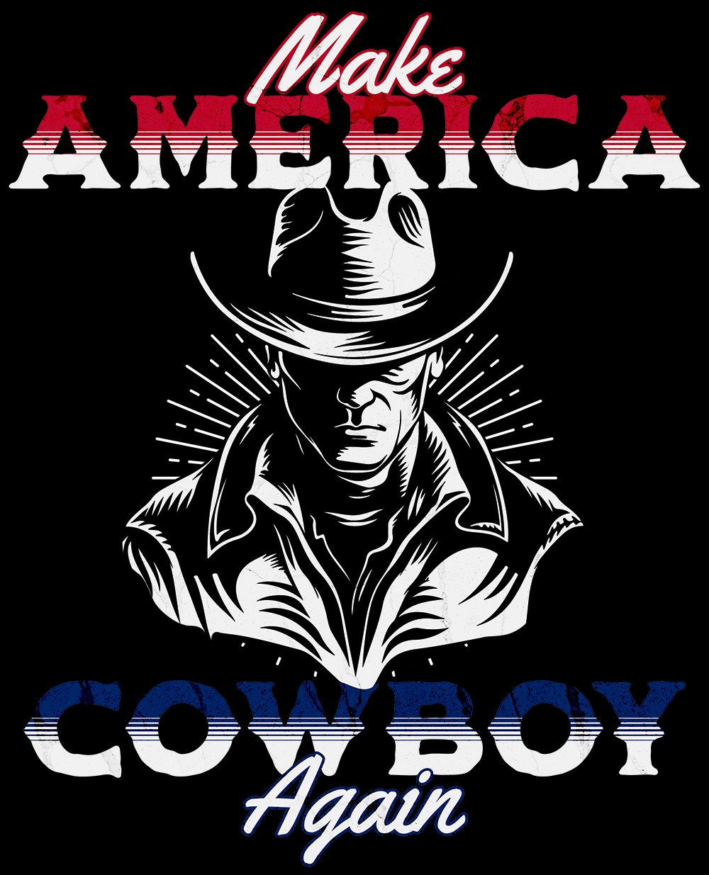 American Country "Make America Cowboy Again" Men's T-shirt - Image 2