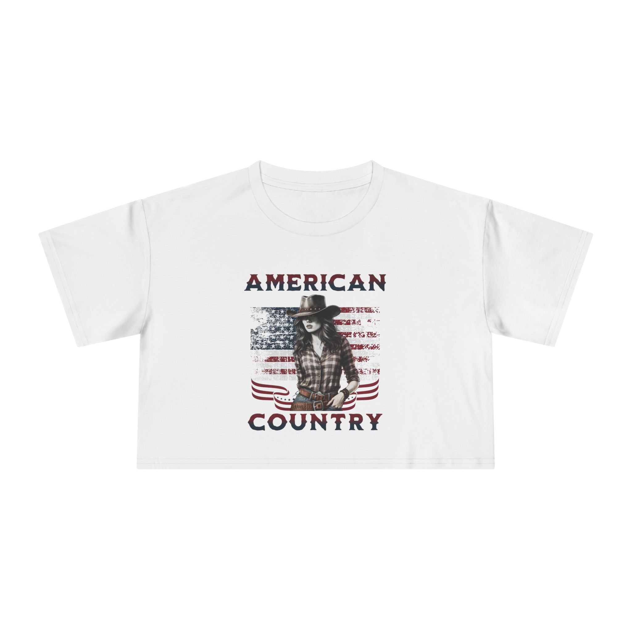 American Country's "American Cowgirl" Women's Crop Tee - Image 3