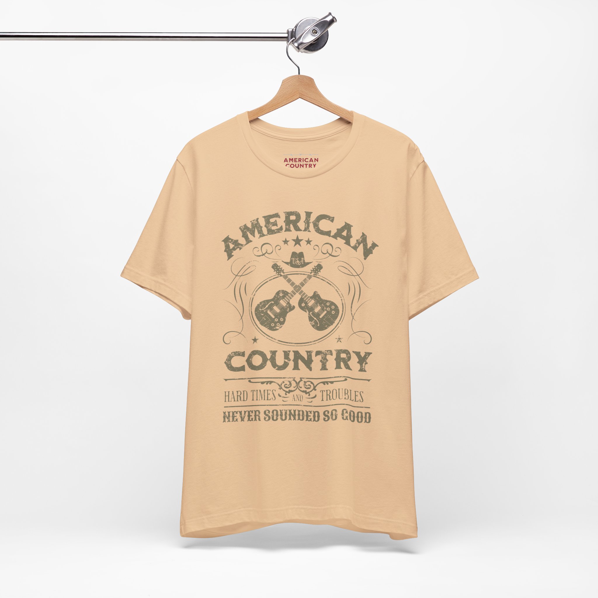 American Country “Hard Times and Troubles” Men’s T-shirt - Image 9