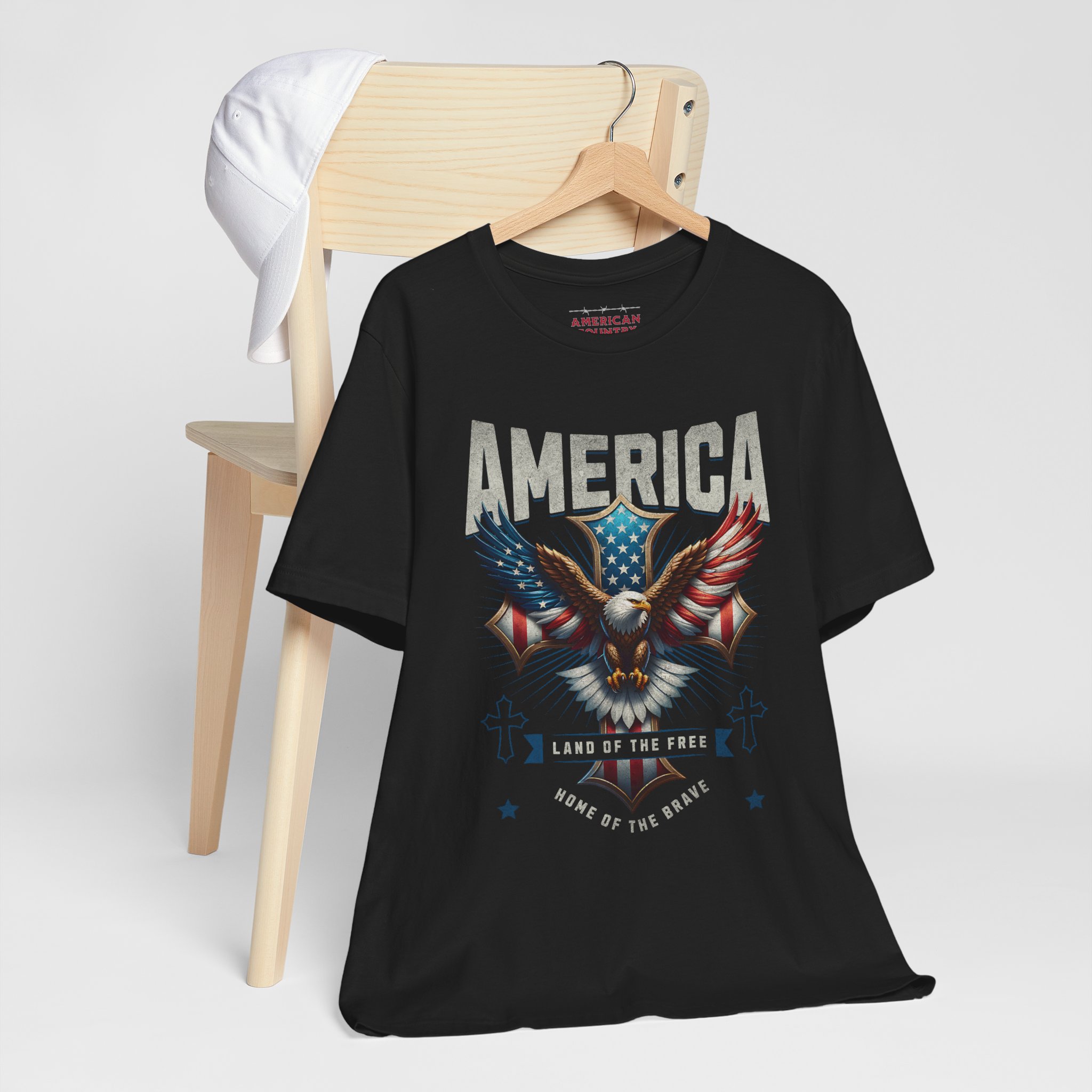 American Country "Land of the Free" Men's T-shirt - Image 4
