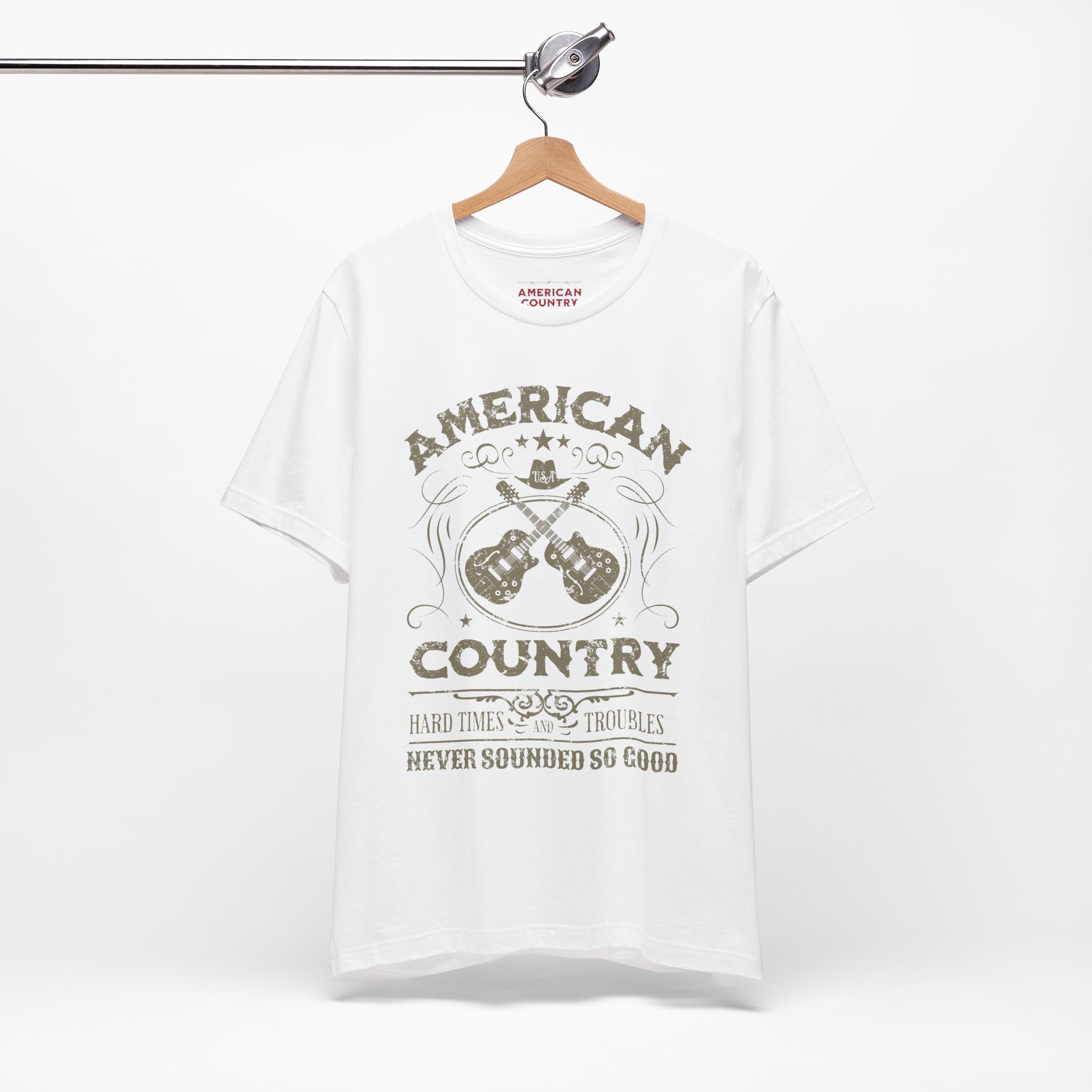 American Country “Hard Times and Troubles” Men’s T-shirt - Image 5